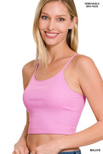 Ribbed Cropped Cami-Cami-Zenana-S/M-Mauve-cmglovesyou