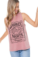 Whiskey Night Tank Top-Shirts & Tops-Zutter-Small-Brick-cmglovesyou