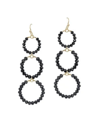 Crystal Drop Earrings-Earrings-What's Hot Jewelry-Black-cmglovesyou