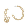 Open Square Chain Hoop-Earrings-What's Hot Jewelry-Gold-cmglovesyou