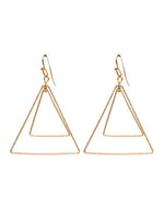 Double Layered Triangle Earrings-Earrings-What's Hot Jewelry-Gold-cmglovesyou