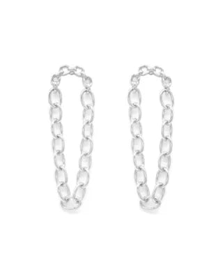 Chain Link Drop Earrings-Earrings-What's Hot Jewelry-Silver-cmglovesyou