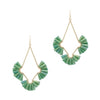 Fanned Crystal Earring-Earrings-What's Hot Jewelry-Green-cmglovesyou