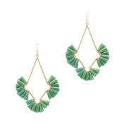 Fanned Crystal Earring-Earrings-What's Hot Jewelry-Green-cmglovesyou