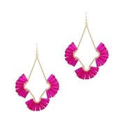 Fanned Crystal Earring-Earrings-What's Hot Jewelry-Hot Pink-cmglovesyou