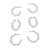 Hoop Earring Set-Earrings-What's Hot Jewelry-Silver-cmglovesyou