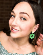 Flower Drop Earring-Earrings-What's Hot Jewelry-Green-cmglovesyou