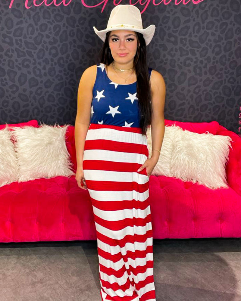 Patriotic Party Maxi Dress-Dresses-Heimish-Small-Navy Star-cmglovesyou