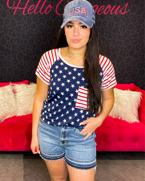 Stars and Stripes Top-Tops-Heimish-Small-Navy Star-cmglovesyou