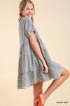 Tiered Striped Dress-Dresses-Umgee-Small-Pink Mix-cmglovesyou