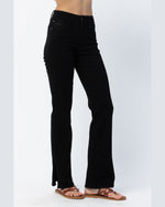 Black High Waisted with Slits Jeans-Pants-Judy Blue-0-Black-cmglovesyou