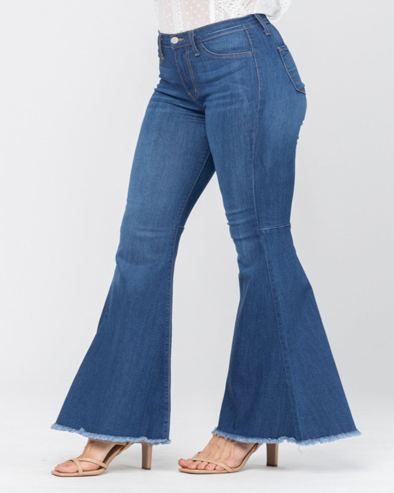 High Waist Super Flared Pants-bottoms-Judy Blue-25-MD-cmglovesyou