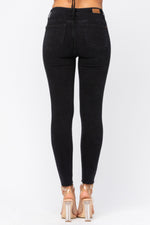 Black Leopard Patch Skinny Jeans-bottoms-Judy Blue-0(24)-cmglovesyou