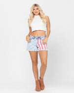 USA Print Shorts-bottoms-Judy Blue-Small-cmglovesyou