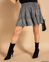Crinkle Foggy Foil Tiered Skirt-bottoms-Kori America-Small-Silver Black-cmglovesyou