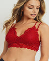 Lovely Lace Scallop Bralette-bralette-Cherish-Small-RED-cmglovesyou