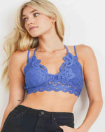 Lovely Lace Scallop Bralette-bralette-Cherish-Small-Royal Blue-cmglovesyou