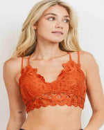 Lovely Lace Scallop Bralette-bralette-Cherish-Small-Rust-cmglovesyou