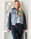 Denim Jacket Hoodie-Coats & Jackets-Oli & Hali-Small-Light Denim-cmglovesyou