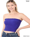 Such A Doll Tube Top-Tops-Zenana-Small-Bright Blue-cmglovesyou