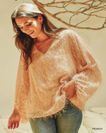 Fringe Bubble Sleeve Top-Tops-Jodifl-Small-Peach-cmglovesyou