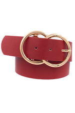 Double Metal Ring Buckle Belt-Accessories-ARTBOX-Burgundy-cmglovesyou