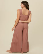 Palazzo Pants W/ Matching Top-Matching Set-Listicle-Small-Ash Rose-cmglovesyou