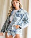 Distressed Denim Jacket-Jacket-BiBi-S-Light Denim-cmglovesyou