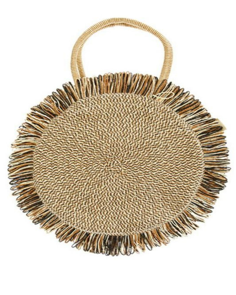 Satchel Round Straw Bag-Accessories-Too Too Hat-Brown-cmglovesyou