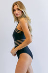 Solid Halter Neck Bodysuit-Davi & Dani-1XL-Black-cmglovesyou