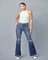 High Rise Flare Jeans-bottoms-KanCan-1-Dark Denim-cmglovesyou