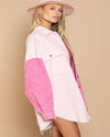 Balloon Sleeves Mix Match Jacket-Jacket-Pol Clothing-Small-Blush / Hot Pink-cmglovesyou