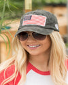 USA Women's Embroidered Adjustable Cap-Hats-Dani & Em-Gray-cmglovesyou