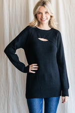 Overlapping Open Yoke Sweater-Tops-Judy Blue-S-Black-cmglovesyou