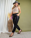 Faux Leather Jogger Pants-ee:some-Small-Wine-cmglovesyou