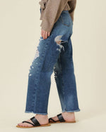 Distressed Wide Leg Jean-bottoms-Vibrant-1-Medium Stone-cmglovesyou