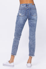 Acid Wash Destroyed Boyfriend Jeans-bottoms-Judy Blue-25-MD-cmglovesyou