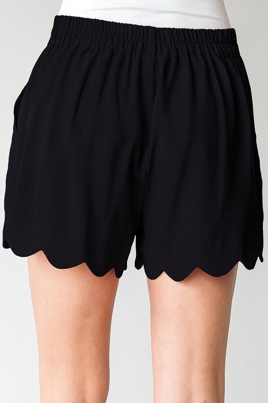 Solid Scalloped Shorts-bottoms-Jodifl-Small-Black-cmglovesyou