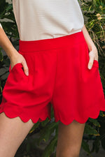 Solid Scalloped Shorts-bottoms-Jodifl-Small-Tomato Red-cmglovesyou