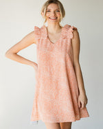 Spotted Ruffle Shoulder Dress-Dresses-Jodifl-Small-Peach-cmglovesyou