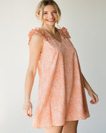 Spotted Ruffle Shoulder Dress-Dresses-Jodifl-Small-Peach-cmglovesyou