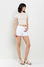 Button Fly Shorts-shorts-Sneak Peek-Small-White-cmglovesyou