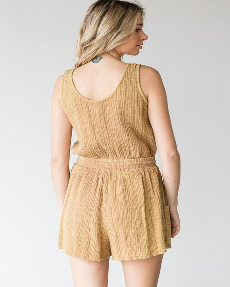 Washed Sleeveless Romper-Romper-Jodifl-Small-Toffee-cmglovesyou