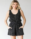 Washed Sleeveless Romper-Jumpsuits & Rompers-Jodifl-Small-Black-cmglovesyou