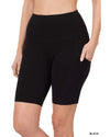 Cotton Biker Shorts-Shorts-Zenana-Small-Black-cmglovesyou