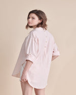 Breezy Linen Boyfriend Shirt-Tops-Allie Rose-Small-Pink Stripe-cmglovesyou