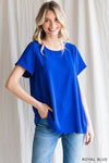 Scallop Edge Top-Tops-Cotton Bleu by NU LABEL-Small-Royal Blue-cmglovesyou