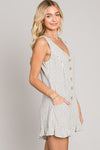 Sleeveless Ruffled Hem Striped Romper-Jumpsuits & Rompers-Allie Rose-Natural Black-Small-cmglovesyou