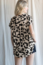 Leopard Print Cap Sleeve Top-Shirts & Tops-Jodifl-Small-Ivory-cmglovesyou