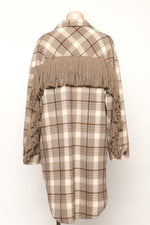 Fringe Oversize Plaid Flannel Shacket-Coats & Jackets-Fantastic Fawn-Small-Mocha-cmglovesyou